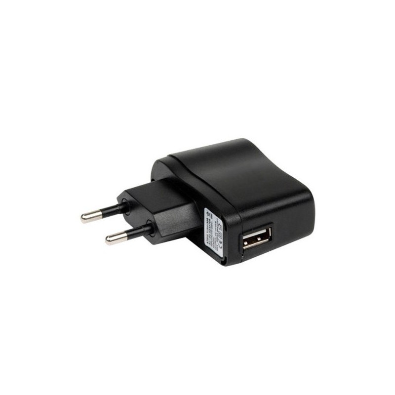 CHARGEUR USB sur Secteur 230V - 5V/1A - Noir